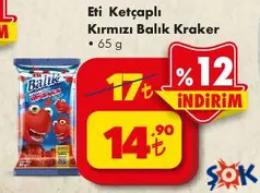 ETİ KETÇAPLI KIRMIZI BALIK KRAKER 65 G fiyat ve kampanya bilgisi